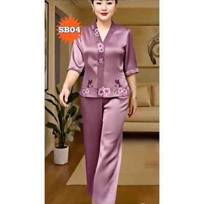 Đồ Bộ Nữ Mặc Nhà Lụa Latin Cao Cấp #8